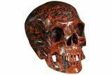 Realistic, Polished Mahogany Obsidian Skull #116694-1
